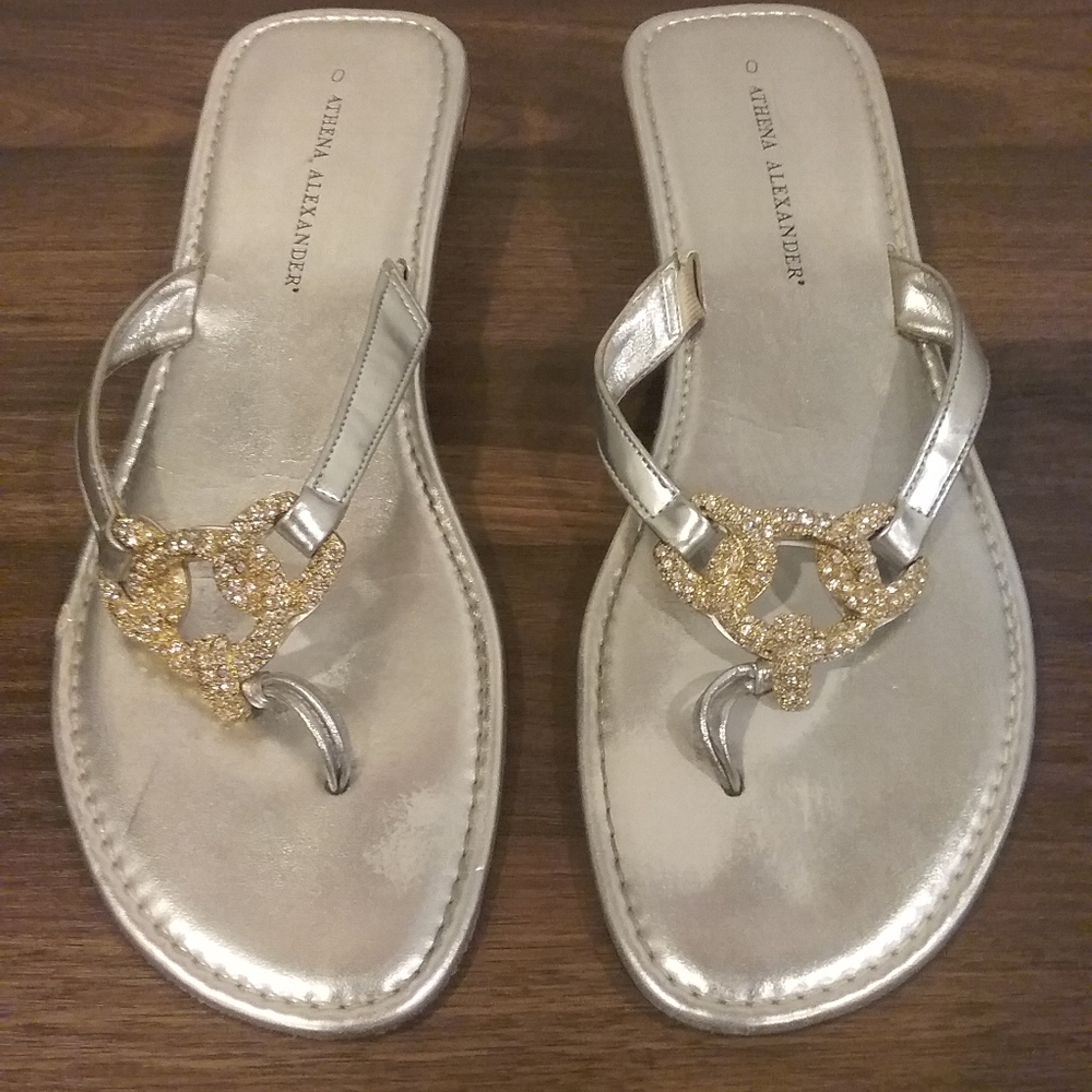 Silver and Gold Athena Alexander Sandal